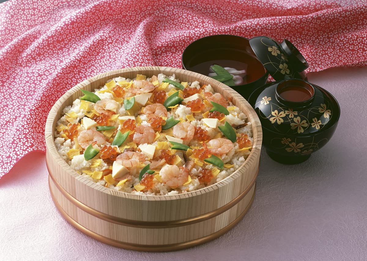 Japanbargain 4085, Japanese Wooden Hangiri Sushi Rice Mixing Bowl Tub For Sushi Restaurant Sushi Oke Sawara Cypress Wood 17.7 In